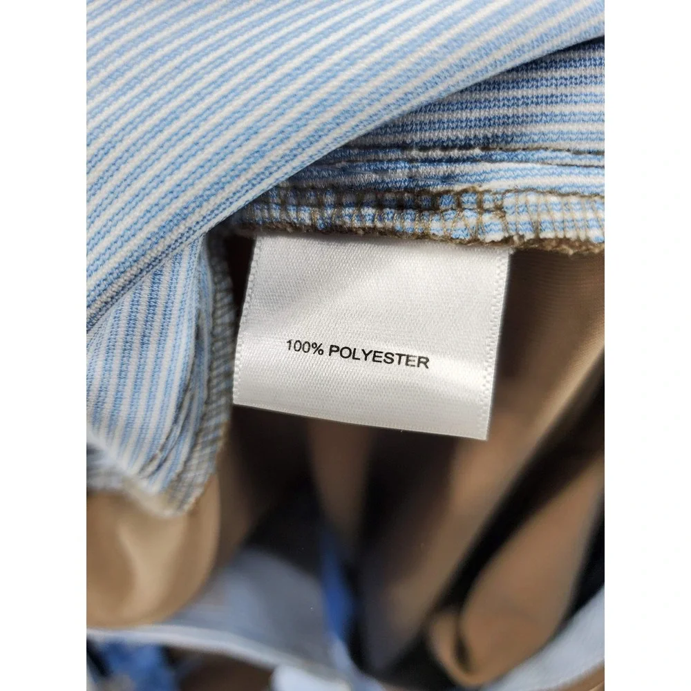 Peter Millar Performance Golf Durham High Drape Pants Men 38x30 Khaki Tan